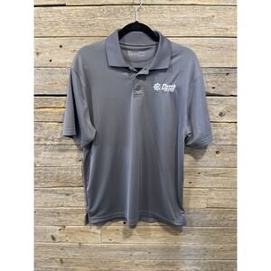 Under Armour Heat Gear Men's Golf Polo Size Medium Gray‎ Clutch Energy Drink
